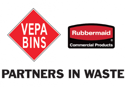 Vepa Bins en Rubbermaid logo's